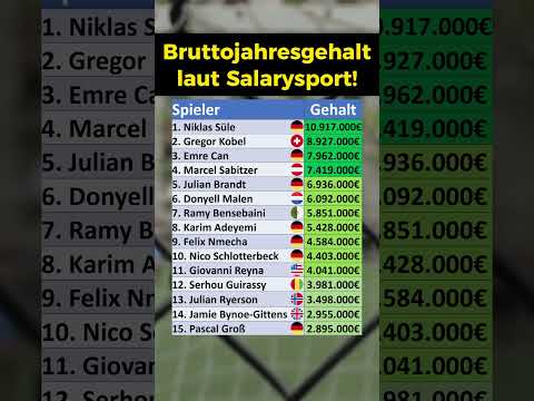Spielergehälter bei Borussia Dortmund!