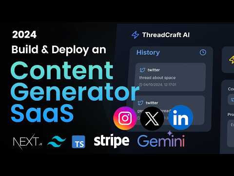 Build and Deploy a Social Media Content Generator SaaS with Next.js 14, Typescript, & Gemini AI