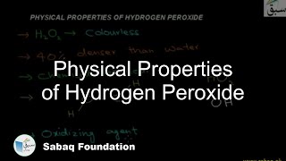 Physical Properties of Hydrogen Peroxide