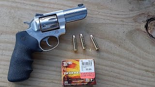 .357 Magnum Velocity Test - Federal Fusion 158 grain JSP Ruger GP 100 3" Barrel