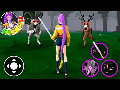 😈 Playing as Rumi from Kpop Demon Hunters in 99 nights in the forest roblox animation