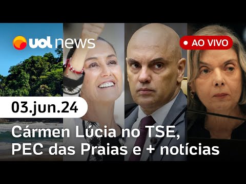 UOL News 2ª Edição com Diego Sarza, Sakamoto e Gustavo Sampaio | NOTÍCIAS AO VIVO | 03/06/2024