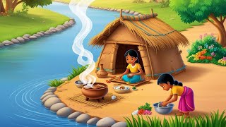 झोपड़ी में रहने वाली दो बहने | Cartoon Video | Hindi Story | moral story | Hindi cartoon | part-2