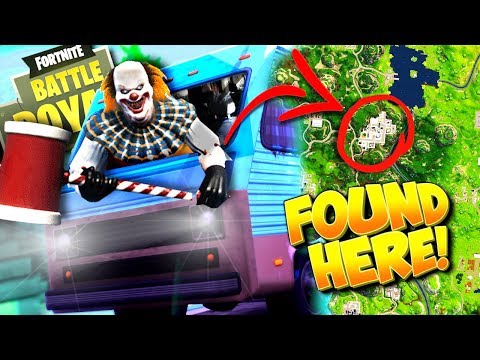 CREEPY CLOWN FINALLY FOUND HIDING in Fortnite Caravan: Battle Royale!