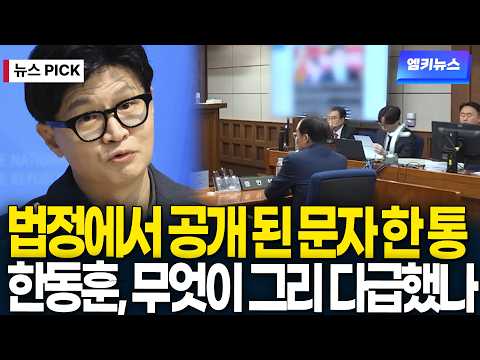 <strong>법정에서</strong> 공개된 한동훈의 문자 한 통, 무엇이 그리 다급했나