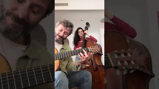 Aquí echando unas notas con mi amiga la contrabajista Gal Maestro !