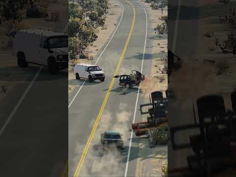 Realistic Highway Car Crashes #22