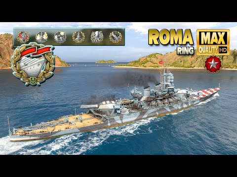 Battleship Roma  Last hope in Ranked battle   World of Warships