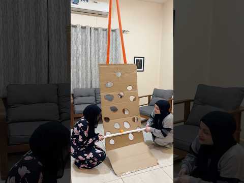 تحدي الطابات 3 محاولات😂😂 ام سيف ونانو