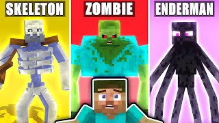 ALL RUN CHALLENGES With Steve VS Mutant MOBS - Funny Animation