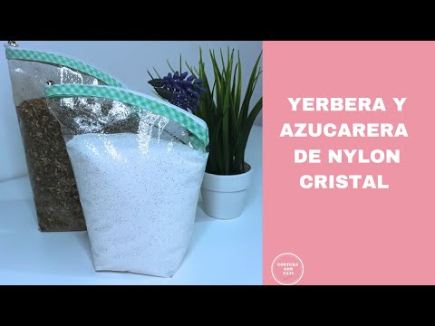 CÓMO COSER YERBERA Y AZUCARERA DE NYLON CRISTAL / como hacer yerbera y azucarera /