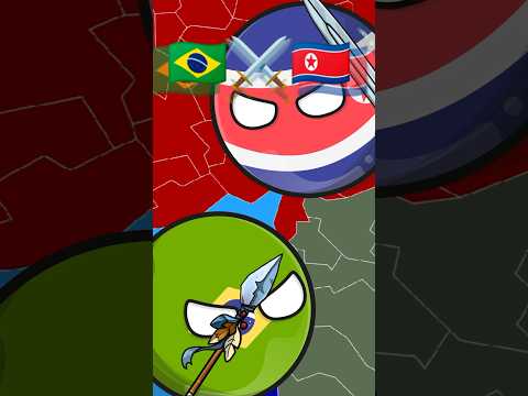 Brazil and North Korea 🇧🇷⚔️🇰🇵 #countryballs #edit #shorts #video