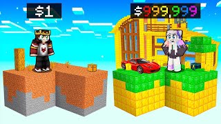 1000$ ZENGİN KULE VS 1$ FAKİR KULE - Minecraft