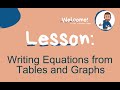 Writing Equations from Tables and Graphs