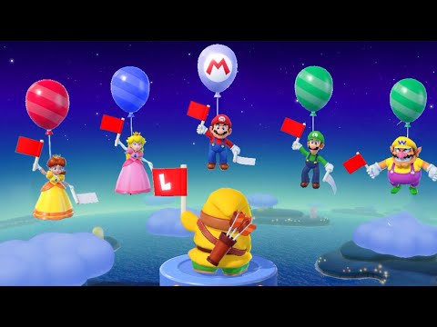 Super Mario Party Jamboree - Lucky Minigames - Spike vs Mario vs Luigi vs Wario