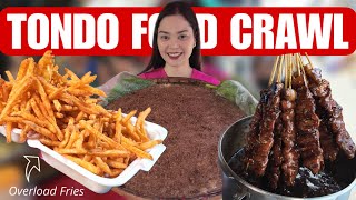 Tondo Street Food Tour! 🇵🇭 | Viral na Potato Fries Legendary Kakanin Street Style Sushi | Naomi Peña
