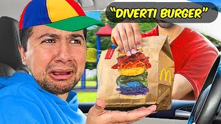 24 horas COMIENDO SOLO *MENÚ PARA NIÑOS* 🍔🍟 (me dio diarrea XD)