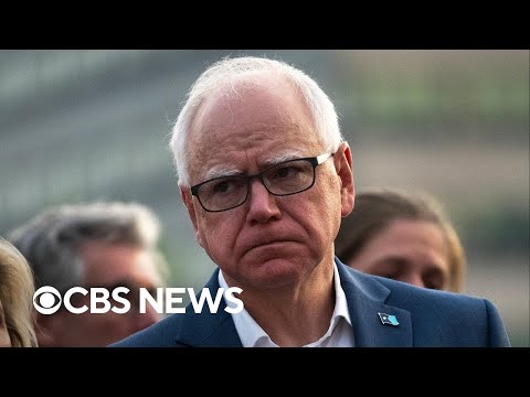 YouTube video thumbnail: Walz Slams Trump's use of Slur and Posts on Minnesota's Somali Community