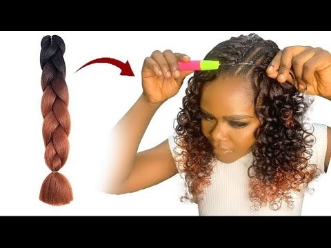 Very Simple And Easy Crochet Hairstyle Using Braid Extension