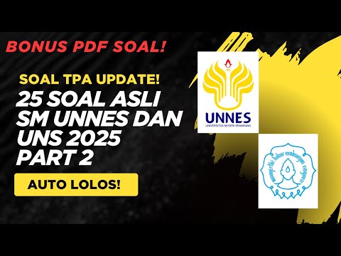 20 SOAL TPA SM UNNES 2025 || PART 1, BONUS PDF SOAL