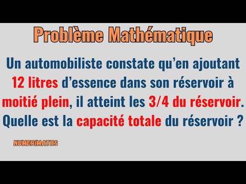 🤔 Énigme d’essence : sauras-tu trouver la capacité du réservoir ?