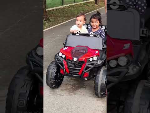 Adorable Little Drivers on a Big Adventure"🧿✨#KidsFun #LittleDrivers #CutestRide #KidsVlog