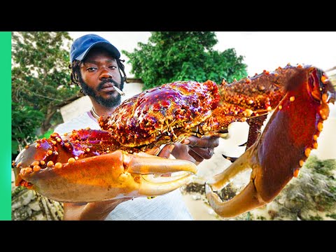 RARE Jamaican Seafood and Eating POISON Fish!! Montego Bay Food Tour!!