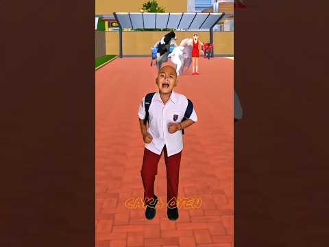 Gawat si botak telat kesekolah #sakuraschoolsimulator #shorts