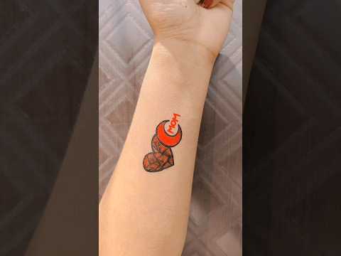 Mom Tattoo design❤️🖤#trending #viral #ytshorts #satisfying #drawing #tattoo #tattooart #mom #diy