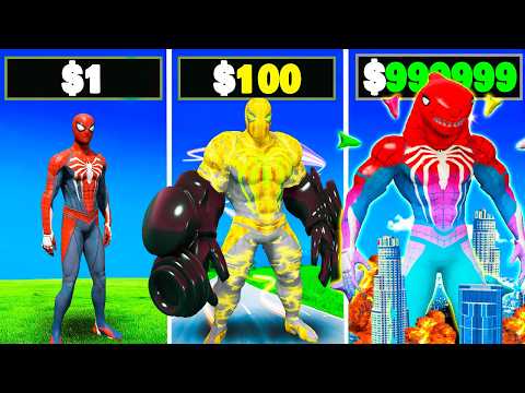 DE $1 A $1,000,000 SPIDERMAN en GTA 5!! (Marvel mod)