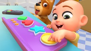 Buttons Song (Learn Shapes) + More Songs For Kids | Newborn Nursery Rhymes