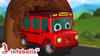 The Wheels On The Chocolate Bus Goes Round And Round- Magic Bus | Nursery Rhymes & Songs | Infobells