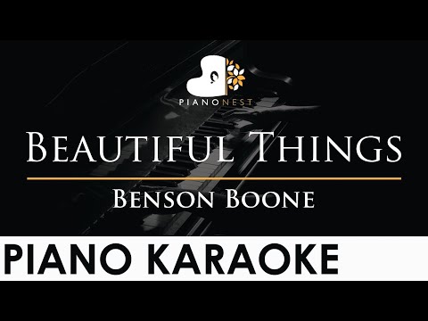 Benson Boone - Beautiful Things - Piano Karaoke Instrumental Cover with Lyrics