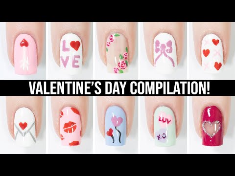 Nail Art For Valentine's Day 💌 Cute & Easy Nail Design Compilation For Valentine's!