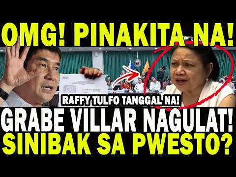 OMG! PINAKITA NA! GRABE VILLAR NAGULAT! RAFFY TULFO SINIBAK SA PWESTO? TANGGAL NA! KAKAPASOK LANG!