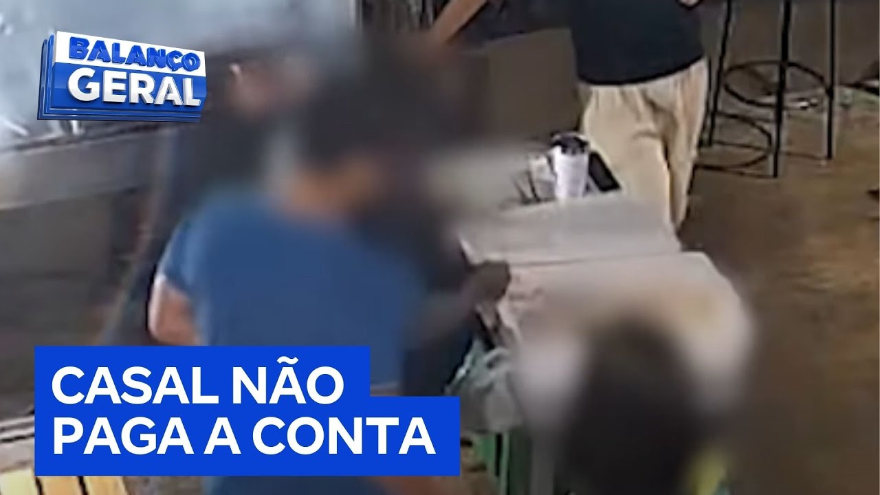 Casal come em uma lanchonete e não paga a conta