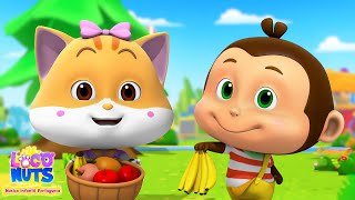 Loco Nuts 👶 Canção das Frutas | Música Infantil Divertida