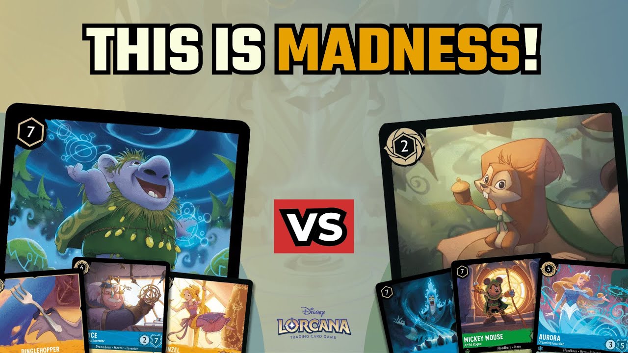 🐿️ Trying Out Some More RIDICULOUS NEW Cards! - Disney Lorcana Gameplay (Item Heals v Shift Discard)