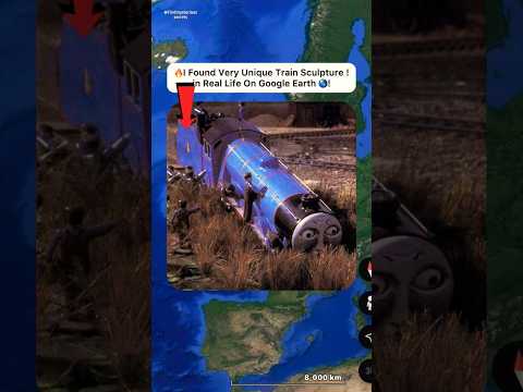 🔥I Found Very Unique Train 🚂 Sculpture On Google Earth 🌎! #shorts #findmysterioussecrets