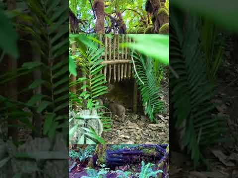 Trap wild boar #tent #bushcraft #shelter #building #primitive #camping #diy #design #viral #tents