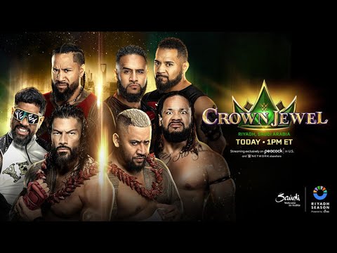 Roman Reigns, Jimmy Uso, & Jey Uso Vs. Solo Sikoa, Jacob Fatu & Tama Tonga | Crown Jewel 2024 | Wwe