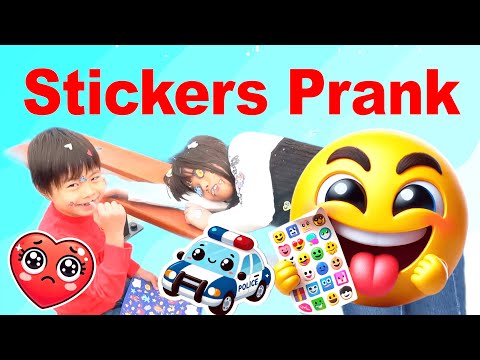 Stickers Prank シールでいたずら　英語のレッスン