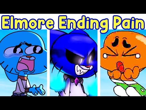 FNF Elmore Ending Pain (Gumball's Grieving, Dark Gumball, Gumball.EXE, Mononoise, Xploshi...)