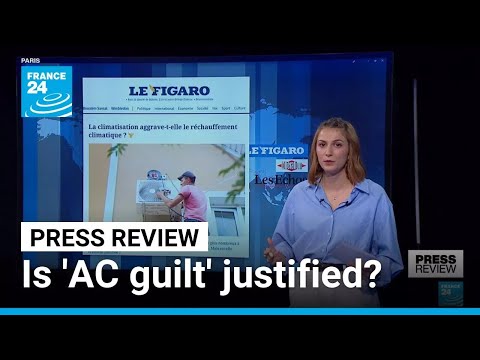 YouTube video thumbnail: Is 'AC Guilt' Justified? French Papers Divided Over use of air Conditioning Amid Heatwave