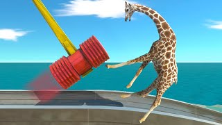 Deadly Hammer vs Giraffe and T-Rex & Dinosaurs Godzilla