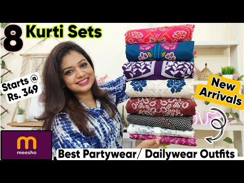 Huge 8 Meesho Summer Kurti/ Kurta Set Haul| Latest Cotton Co-ord Set, Dresses Haul| Meesho Haul