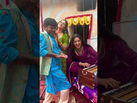 Fun on set #kajalraghwani #enjoy #song #kajalraghwanifamily #kajalraghwanihits #love