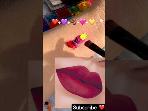 Bridal Bold Burgundy Red Lipstick 💄 shade #colourmixing #lipstickhacks #satisfyingvideo
