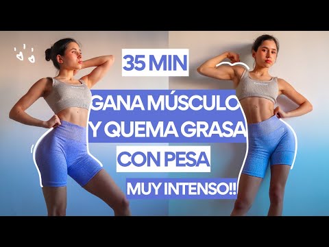 35 min FULL BODY CUERPO COMPLETO para MUJERES  con mancuerna – rutina de ejercicios en casa ILI LIFE