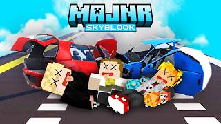 Otvorili sme DIALNICU a mali PRVÚ DOPRAVNÚ NEHODU na MAJNR SKYBLOCK 🤨